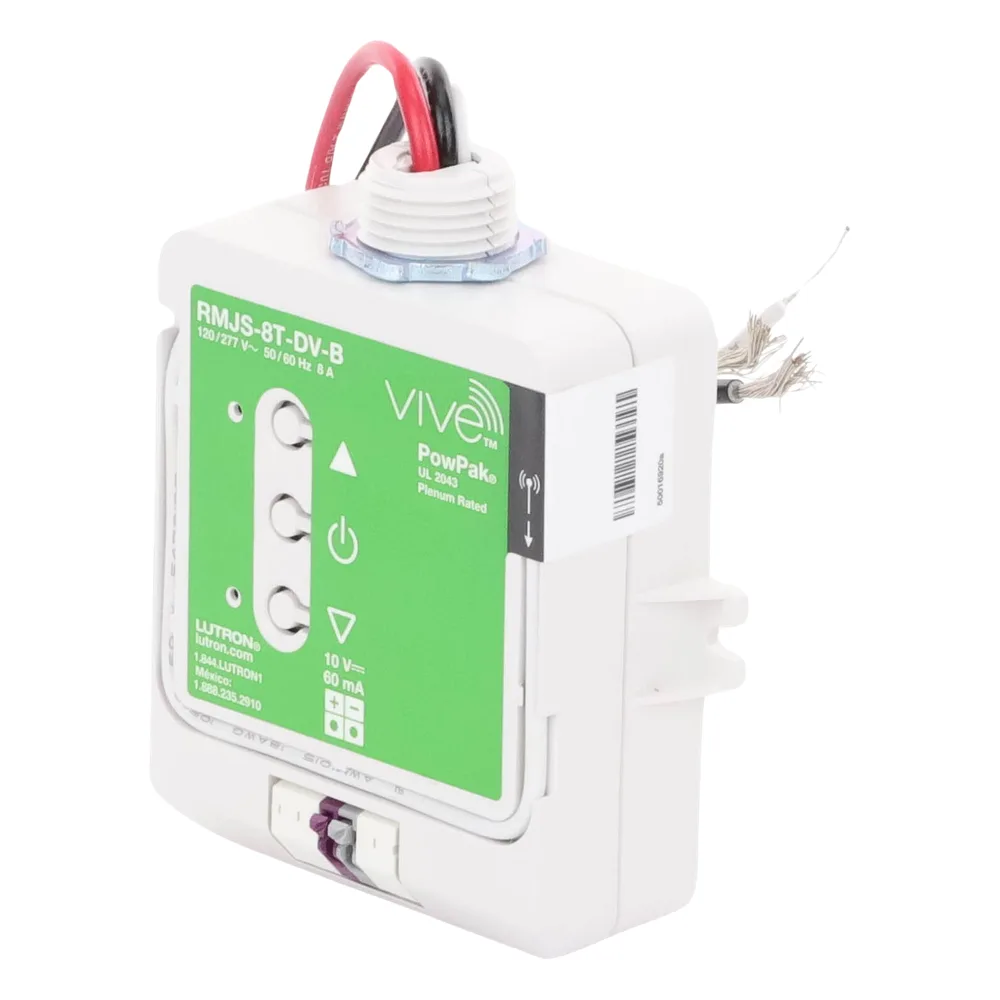 Módulo de atenuación inalámbrico PowPak con control 0-10 V, 8 A, 120/277 V, para balastros y drivers LED, compatible con controles Pico, sensores Radio Powr Savr y hub Vive – vista 3