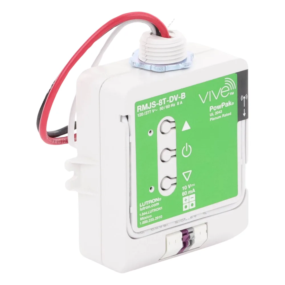Módulo de atenuación inalámbrico PowPak con control 0-10 V, 8 A, 120/277 V, para balastros y drivers LED, compatible con controles Pico, sensores Radio Powr Savr y hub Vive – vista 4
