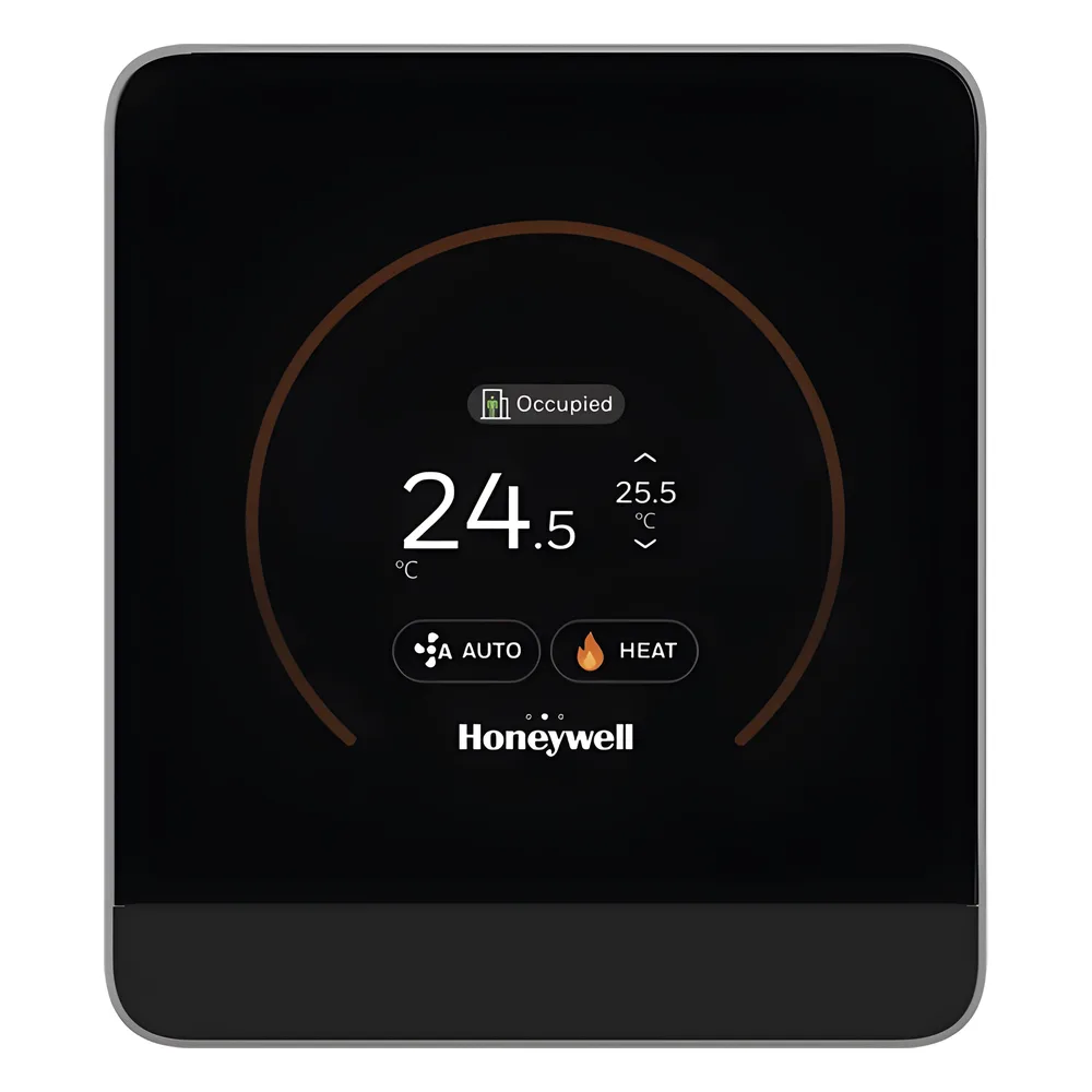 Módulo de pared con pantalla táctil capacitiva para temperatura y humedad, comunicación Sylk, BACnet MS/TP y Modbus RTU, serie TR100