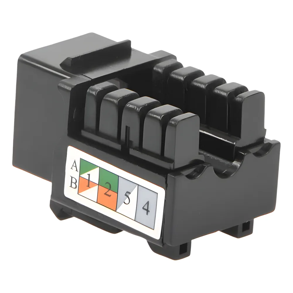Módulo Jack Keystone Cat5e con Terminación 110 (Punchdown) para Faceplate - Color Negro – vista 4