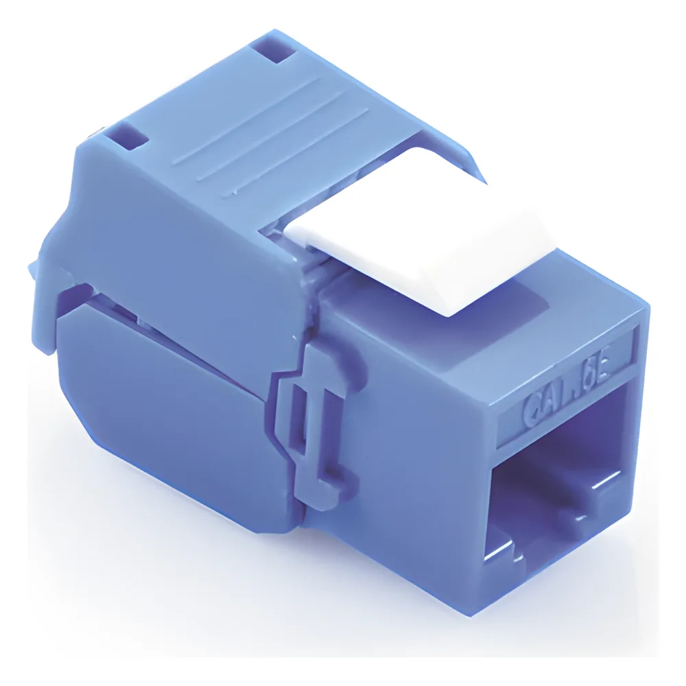 Módulo Jack Keystone Cat5e (Toolless), con Terminación en Ángulo 180 - Color Azul, Compatible con Faceplate y Patchpanel Linkedpro – vista 4