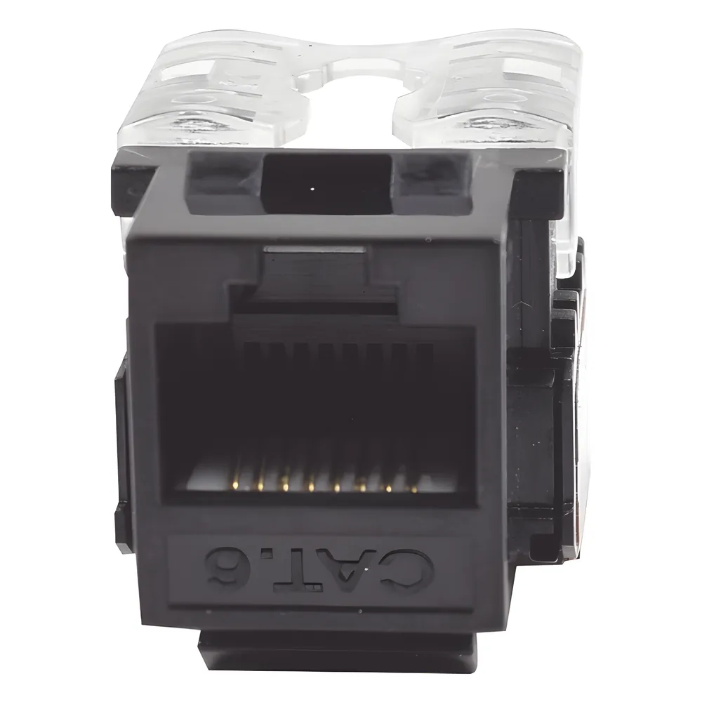 Módulo Jack Keystone Cat6 con Terminación 110 (Punchdown) para Faceplate - Color Negro – vista 2
