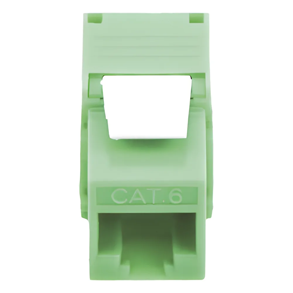 Módulo Jack Keystone Cat6A (Toolless), con Terminación en Ángulo 180 - Color Verde, Compatible con Faceplate y Patchpanel Linkedpro – vista 4