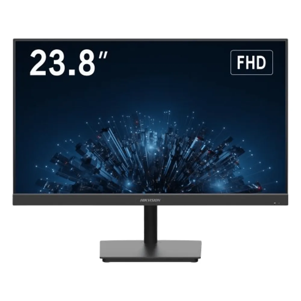 Monitor LED FullHD (1080p) de 24" / Ideal para CCTV, Oficina y Hogar / Entrada HDMI-VGA-BNC / Montaje VESA ( 75 X 75) / Uso 24/7 / Backlight E-LED / Ultra Delgado