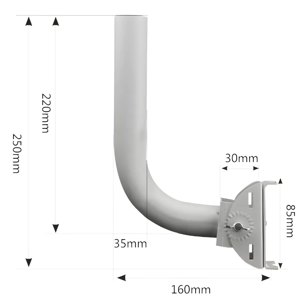 Montaje universal flexible para instalación en poste o pared, compatible con equipos Ubiquiti, Mimosa, Cambium y Altai – vista 4