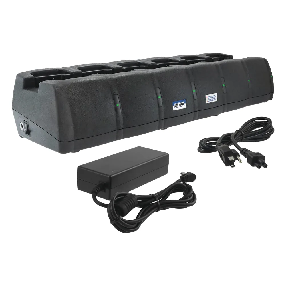 Multicargador de 6 cavidades para radios Icom IC-F3003, IC-4003 para baterías Ni-Mh  BP264 o genéricas.