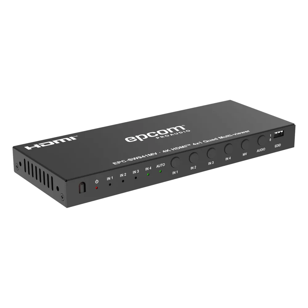 Multivisor HDMI 4x1 | 4K@30Hz | Vista Cuádruple | Cambio Automático/Manual | Control IR – vista 2