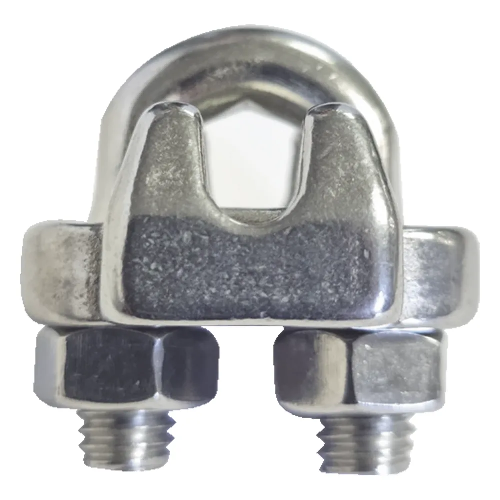 Nudo/ Perro/ Abrazadera Acero Forjado para Cable de 3/8", Acero Inoxidable.
