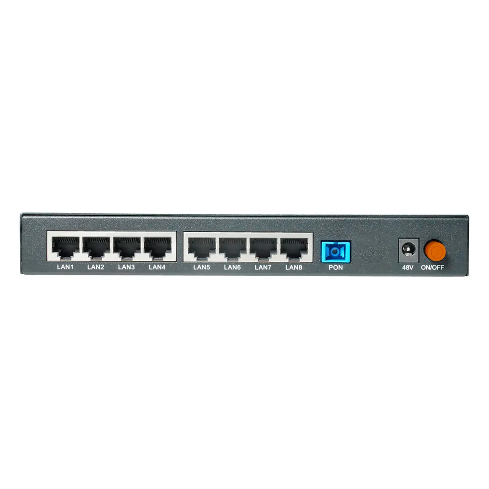 ONU Dual EPON/GPON / 8 Puertos PoE 802.3at Gigabit /  1 Puerto SC/UPC – vista 3
