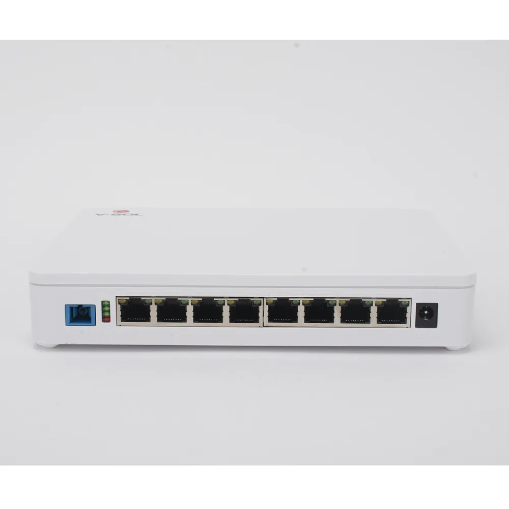 ONU Dual EPON/GPON / 8 Puertos PoE 802.3at Gigabit / Wi-Fi Doble banda 2.4 y 5 GHz /  1 Puerto SC/UPC – vista 4