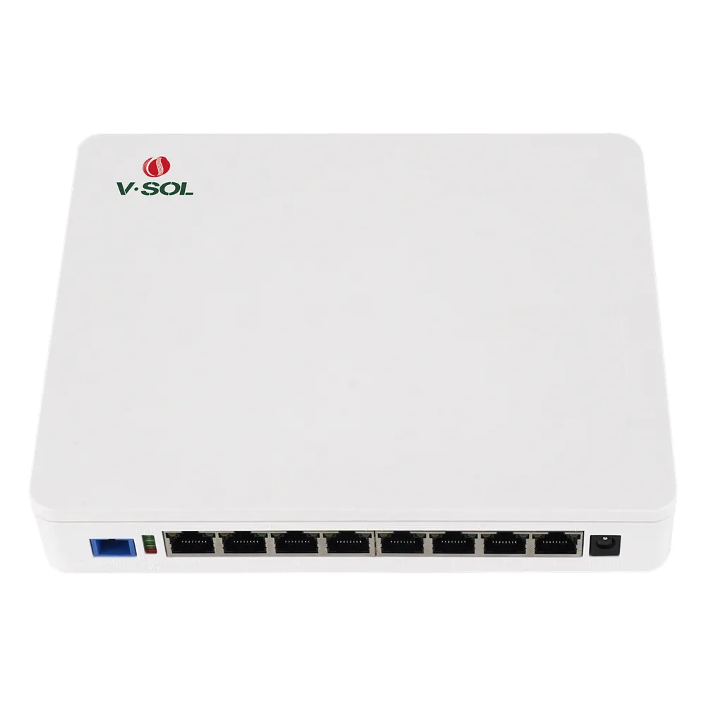 ONU Dual EPON/GPON / 8 Puertos PoE 802.3at Gigabit / Wi-Fi Doble banda 2.4 y 5 GHz / 1 Puerto SC/UPC