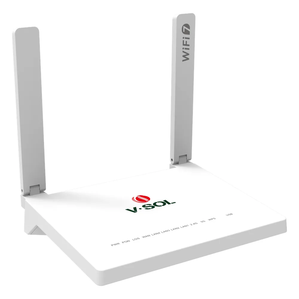 ONU GPON/EPON con Wi-Fi 7 / 1 Puerto 2.5 Gigabits/ 3 Puertos Gigabit / Puerto PON SC/UPC, Hasta 3600 Mbps