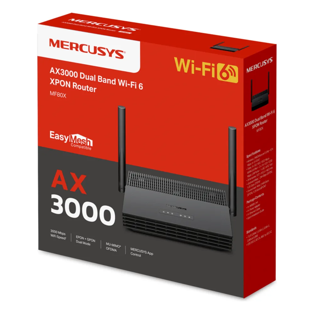 ONU/ONT - XPON Router WIFI AX 3000 / 1 Puerto PON SC/APC / 1 Puerto WAN/LAN Gigabit / 3 Puertos LAN 10/100/1000 MBPS /  Soporta AgiNet Config - AgiNet ACS (herramienta de gestón remota) – vista 3