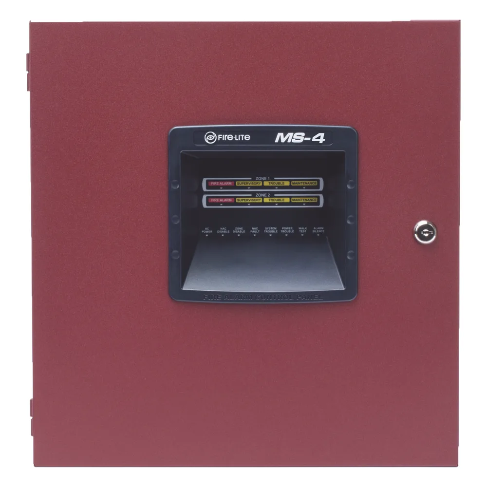 Panel de detección y alarma contra incendio convencional de 4 zonas, compatible con detectores i3 de System Sensor – vista 2