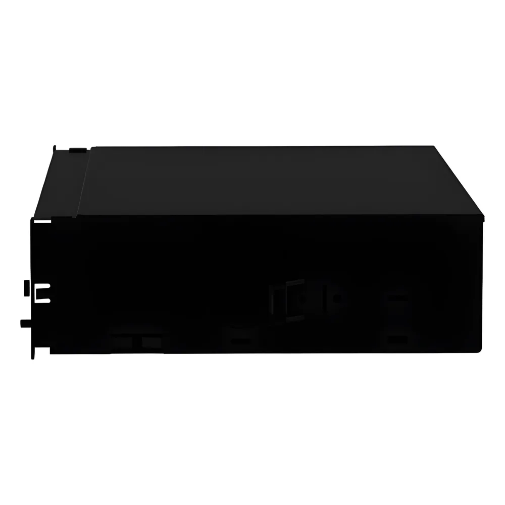 Panel de Distribución de Fibra Óptica, Acepta 8 Casetes QuickNet o Placas FAP/FMP con Panel CFAPPBL2 (No Incluido), Bandeja Fija, Hasta 192 Fibras, Color Negro, 2UR – vista 3