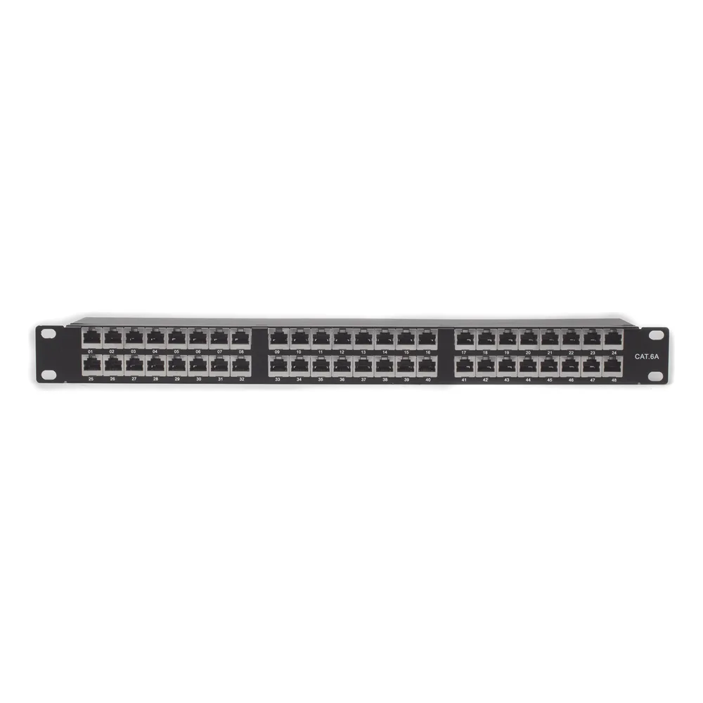 Panel de Parcheo de Impacto (110) Blindado de 48 Puertos Cat6A – vista 2