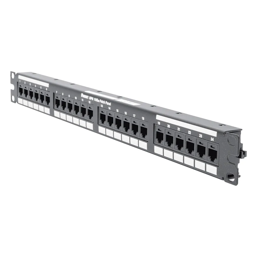 Panel de Parcheo de Impacto (110), Plano, Categoría 6A, de 24 Puertos, 1UR – vista 2