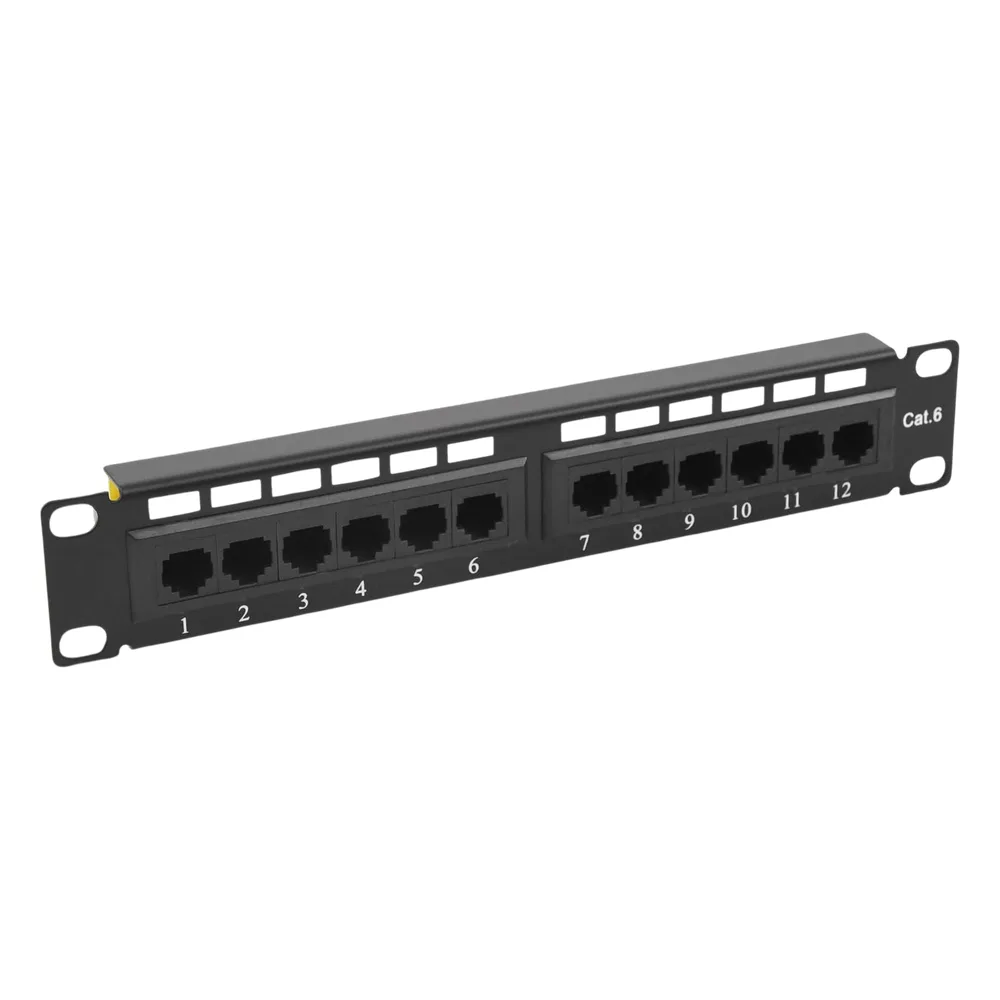 Panel de parcheo de impacto (110) UTP de 12 puertos Cat6, 10in – vista 2