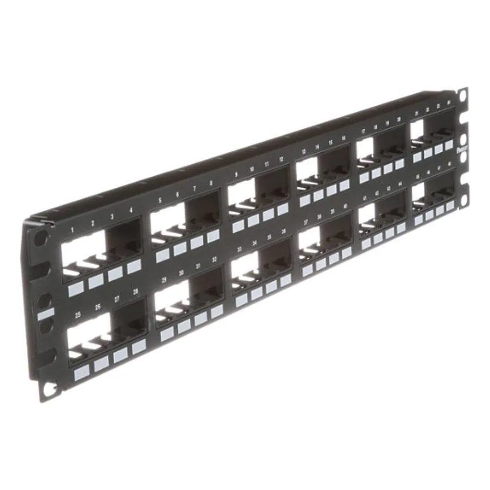Panel de Parcheo Modular Mini-Com (Sin Conectores), Plano de Instalación al Ras, Sin Blindaje, de 48 Puertos, 2UR – vista 3