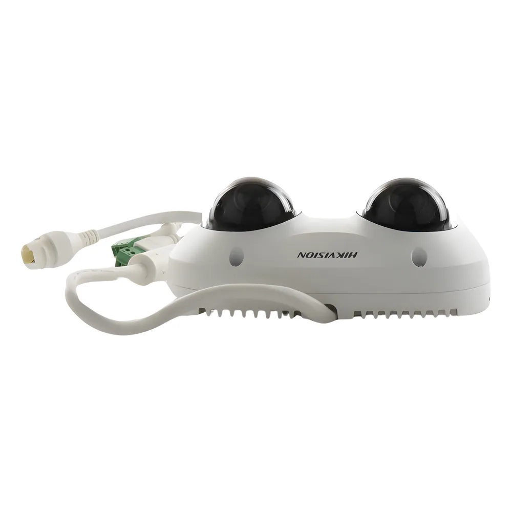 PanoVu Series / Lente Dual de 5 Megapixel / 2 Lentes Fijos de 2.8 mm / Recomendado para Pasillos o Esquinas / IP67 / IK10 / PoE / WDR 120 dB / 10 mts IR / Entrada y Salida de Audio y Alarma / MicroSD – vista 3
