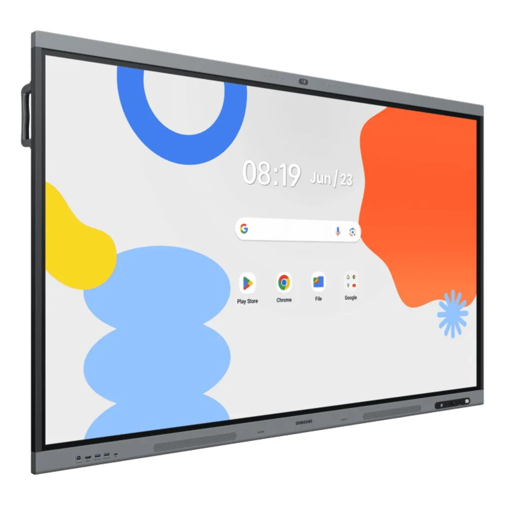 Pantalla Interactiva WAFX-P Series 65" 4K UHD / Android 15 EDLA / Octa-core CPU / 48MP Cámara Integrada / 8 Micrófonos Far-Field / 50 Puntos Touch IR / Wi-Fi 6 / 16GB RAM / 128GB Almacenamiento / Bocina 20W – vista 2