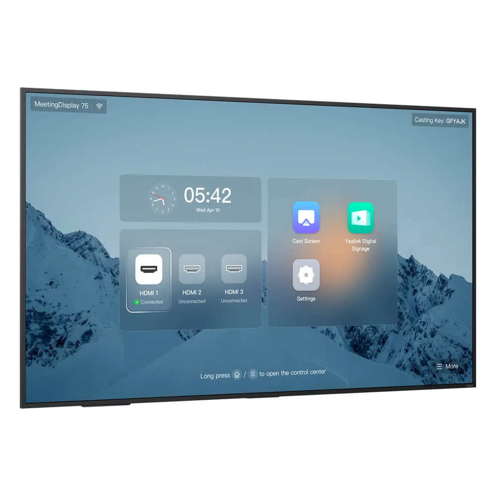 Pantalla Profesional Yealink de 75" MD-75 para Salas de Juntas, con Integración a MeetingBars y Control Inteligente