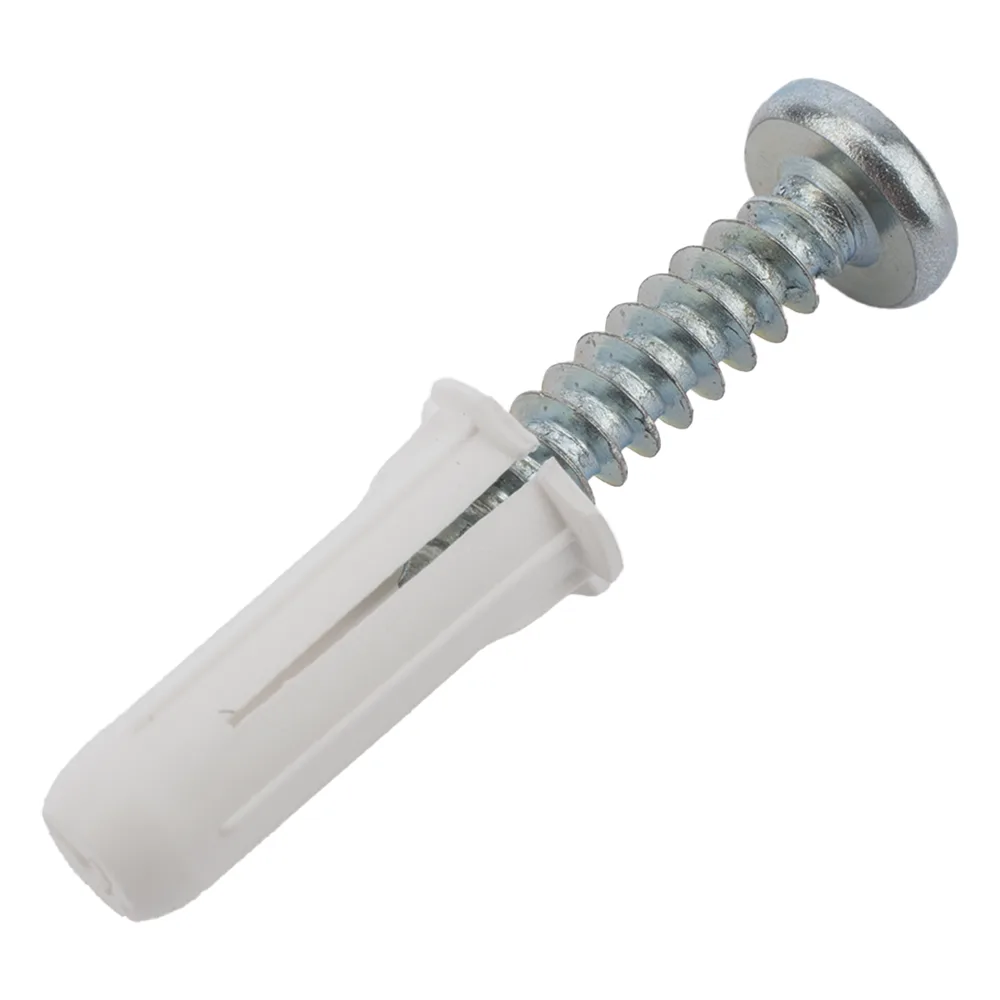 Paquete de 20 taquetes blancos  3/4" y 20 tornillos 8mm x 3/4" (1101-05002) – vista 10