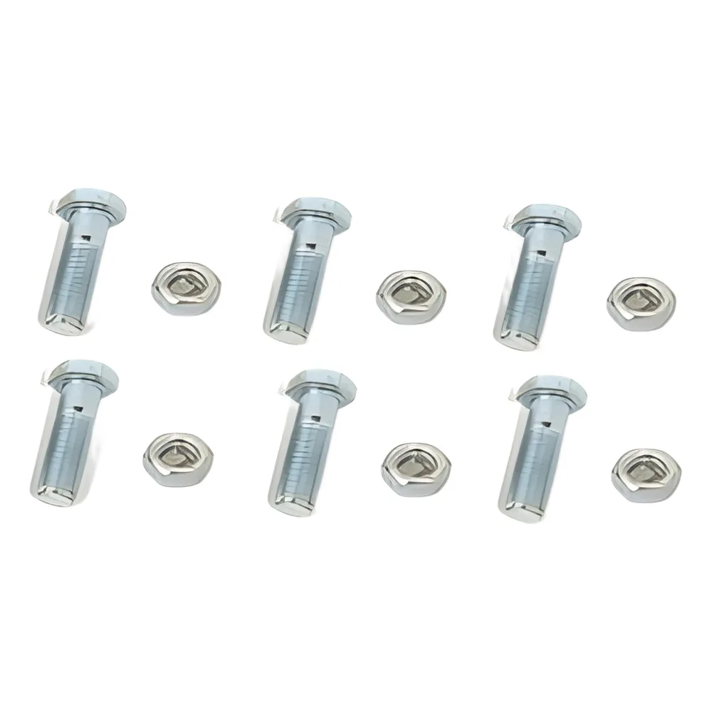 Paquete de 6 tornillos y tuercas de acero inoxidable 1/2 x 3 1/2”.