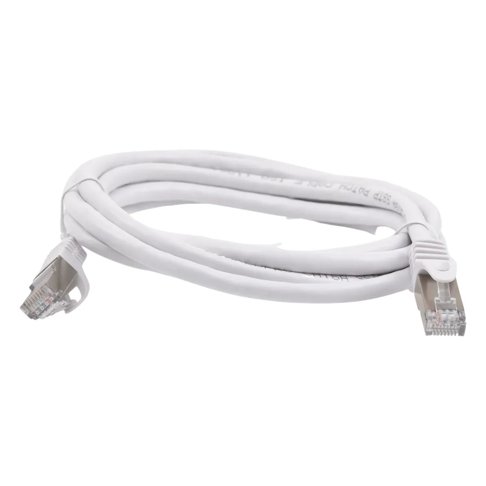 Patch Cord Cat6A 10G Blindado 2 Metros (6.56 Pies) Blanco – vista 4