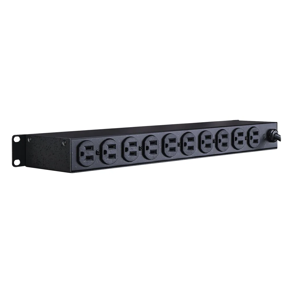 PDU Básico Para Distribución de Energía, Con 10 Tomas NEMA 5-15R Traseras, 1UR, 15 Amp, 120 Vca – vista 3
