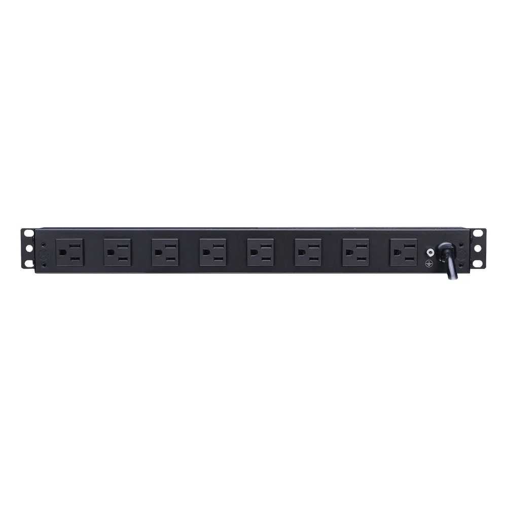 PDU Básico Para Distribución de Energía, Con 8 Tomas NEMA 5-15R Traseras, 1UR, 15 Amp, 120 Vca