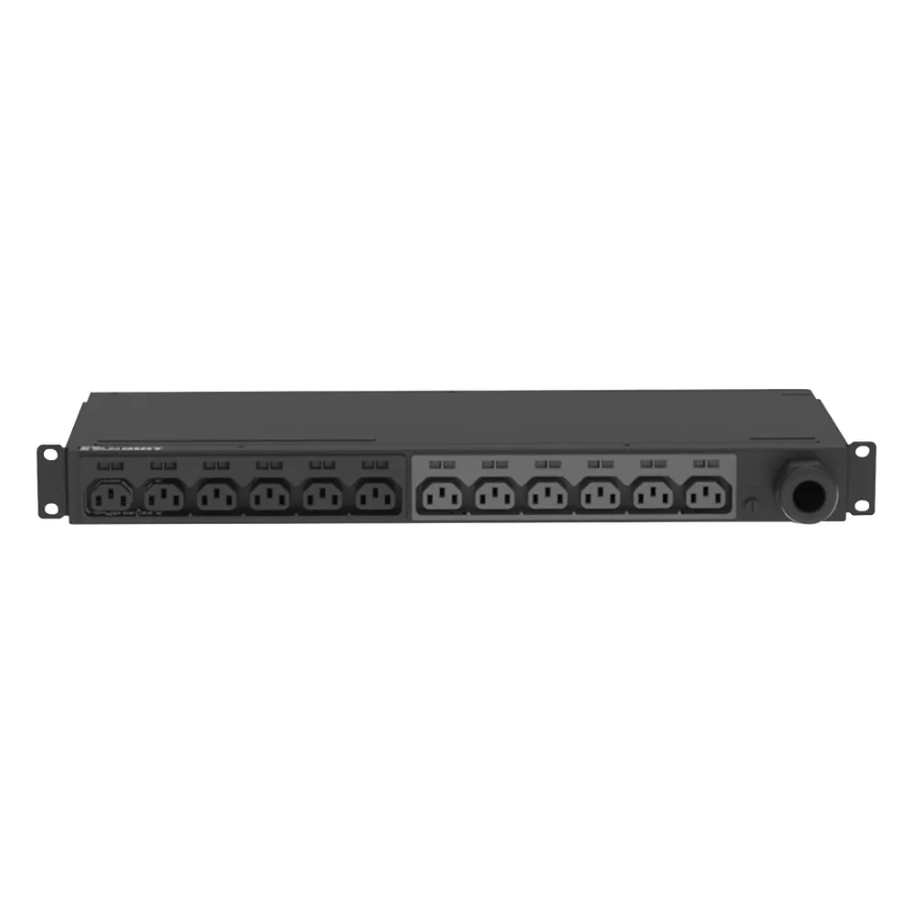 PDU Básico para Distribución de Energía, Enchufe de Entrada NEMA L6-30P, Con 12 Contactos C13, Instalación Horizontal de 19in, 1UR, 30 Amp, 208 Vca – vista 2