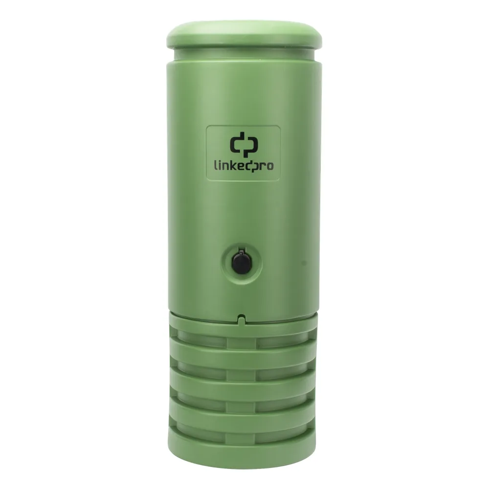 Pedestal para Cajas de Empalme de Fibra Óptica Cilíndrico Color Verde con Bracket Estándar (No Incluye Caja de Empalme)