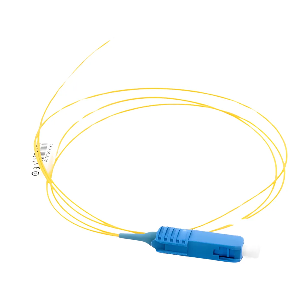 Pigtail de Fibra Óptica SC/UPC Simplex, Monomodo OS1/OS2 XGLO, OFNR, Color Amarillo, 1 Metro (3.28 Pies) – vista 2