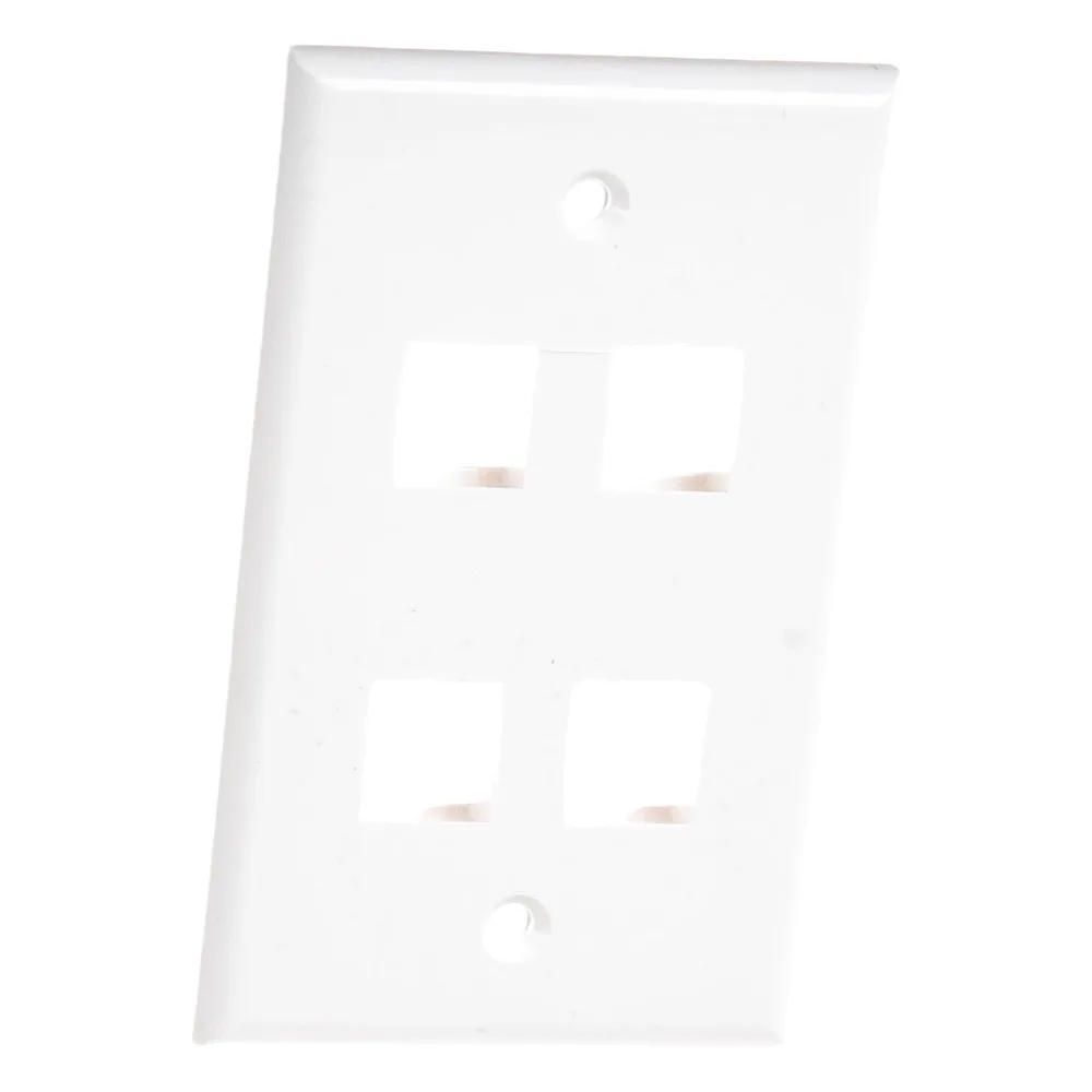 Placa de Pared de 4 Puertos, Keystone, Color Blanco – vista 4
