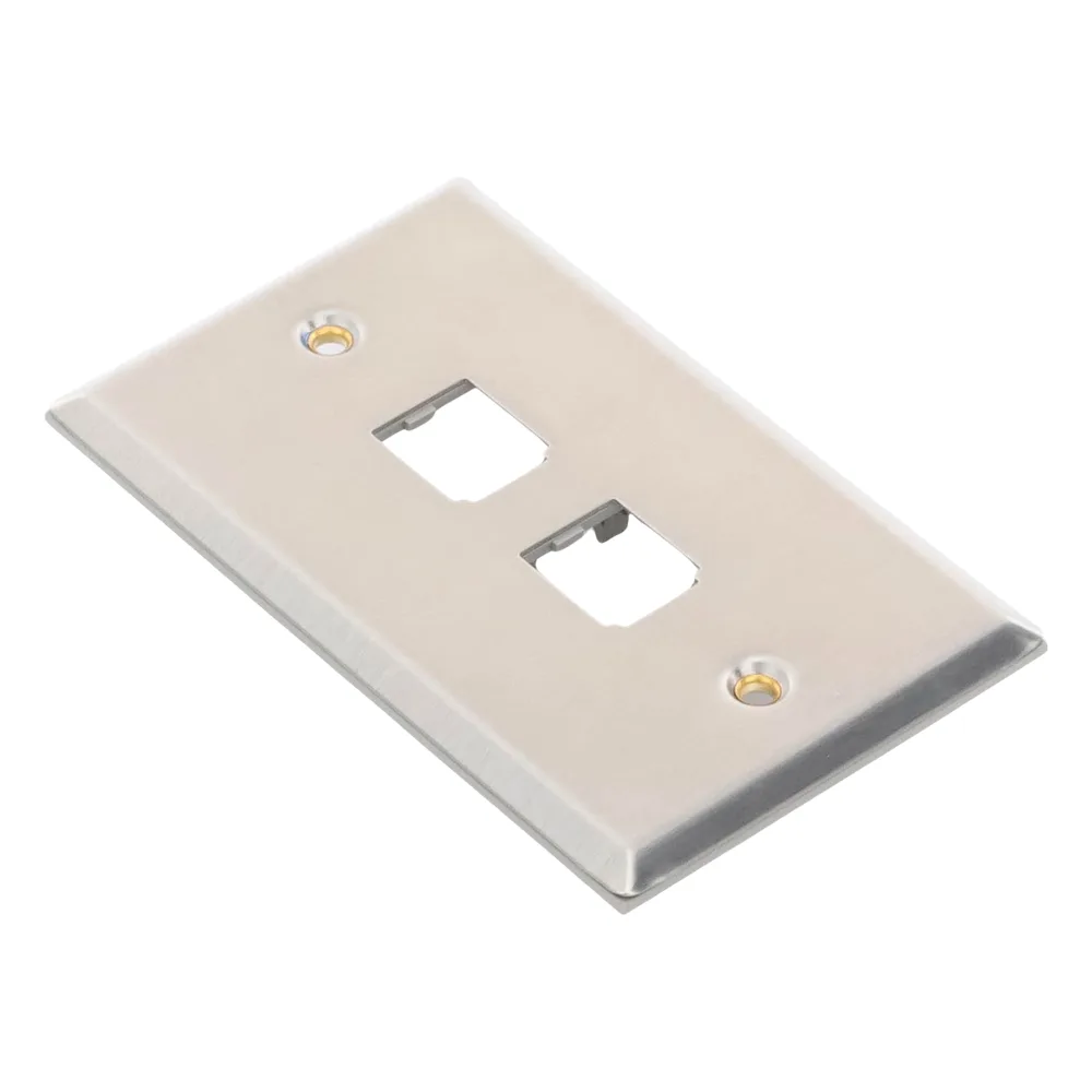 Placa de Pared Vertical, de Acero Inoxidable, Salida Para 2 Puertos Mini-Com – vista 4