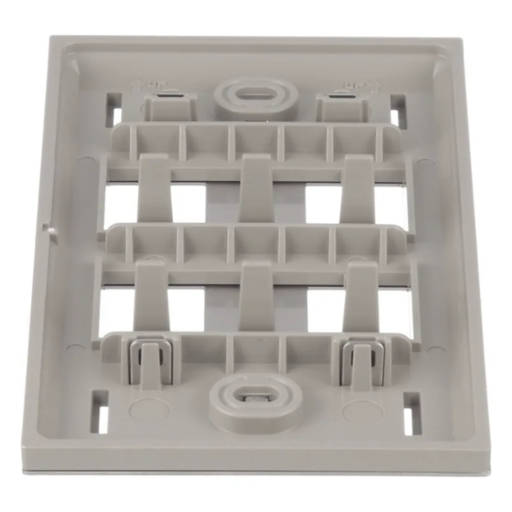 Placa de Pared Vertical, de Acero Inoxidable, Salida Para 4 Puertos Mini-Com, Con Espacios Para Etiquetas – vista 3