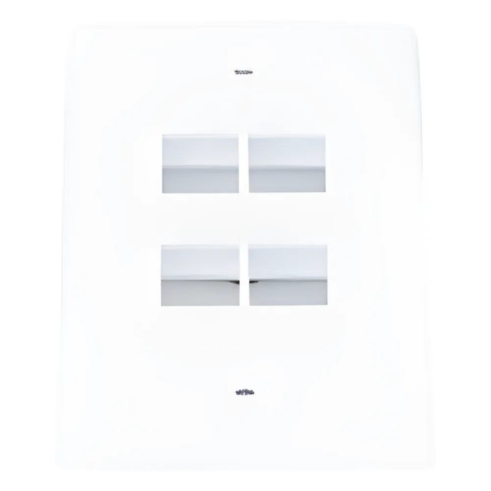 Placa de Pared Vertical, Salida Para 4 Puertos Keystone, Color Blanco – vista 5