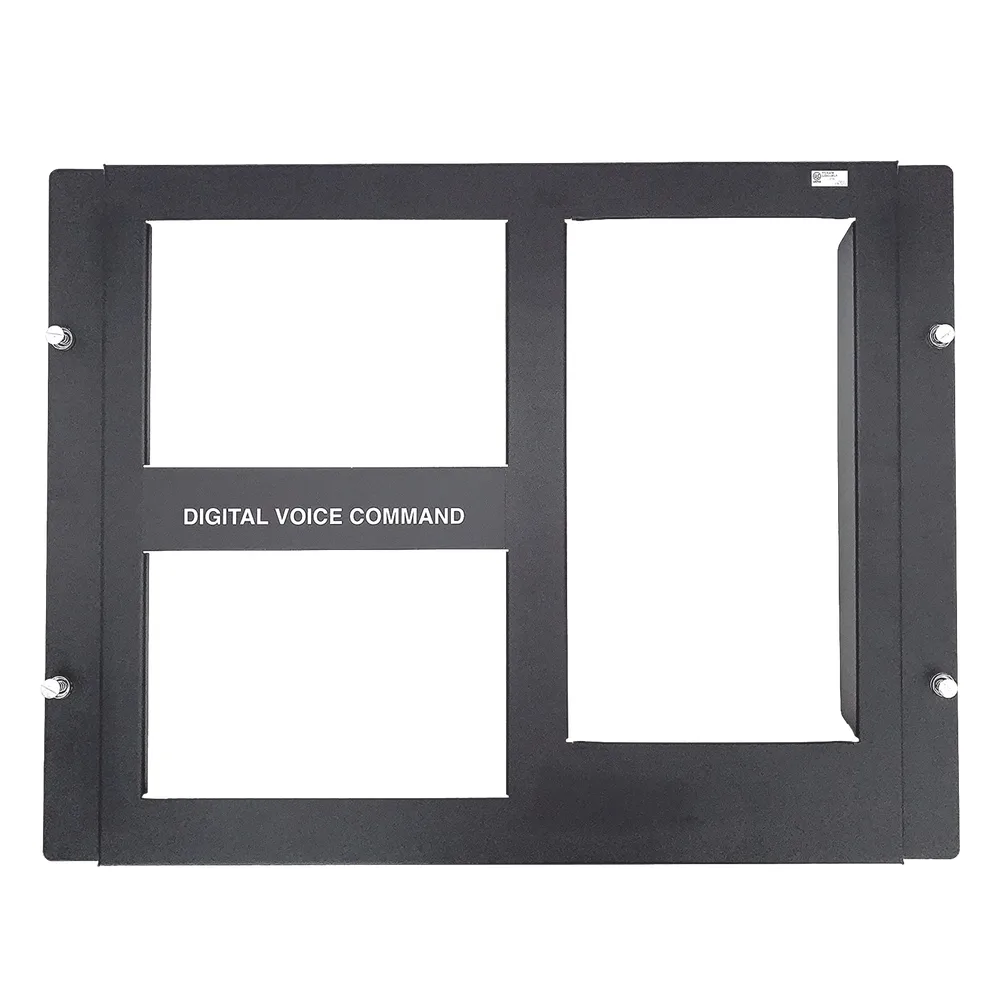 Placa de revestimiento de dos hileras para chasis CA-2 de sistemas de audio DVC / acero calibre 16 / gabinetes serie CAB-4 / negro
