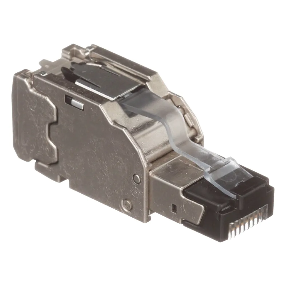 Plug RJ45 Blindado, Instalación Recta, Terminación en Campo Certificable, Compatible con Cat5e, Cat6 y Cat6A, Color Plata – vista 2