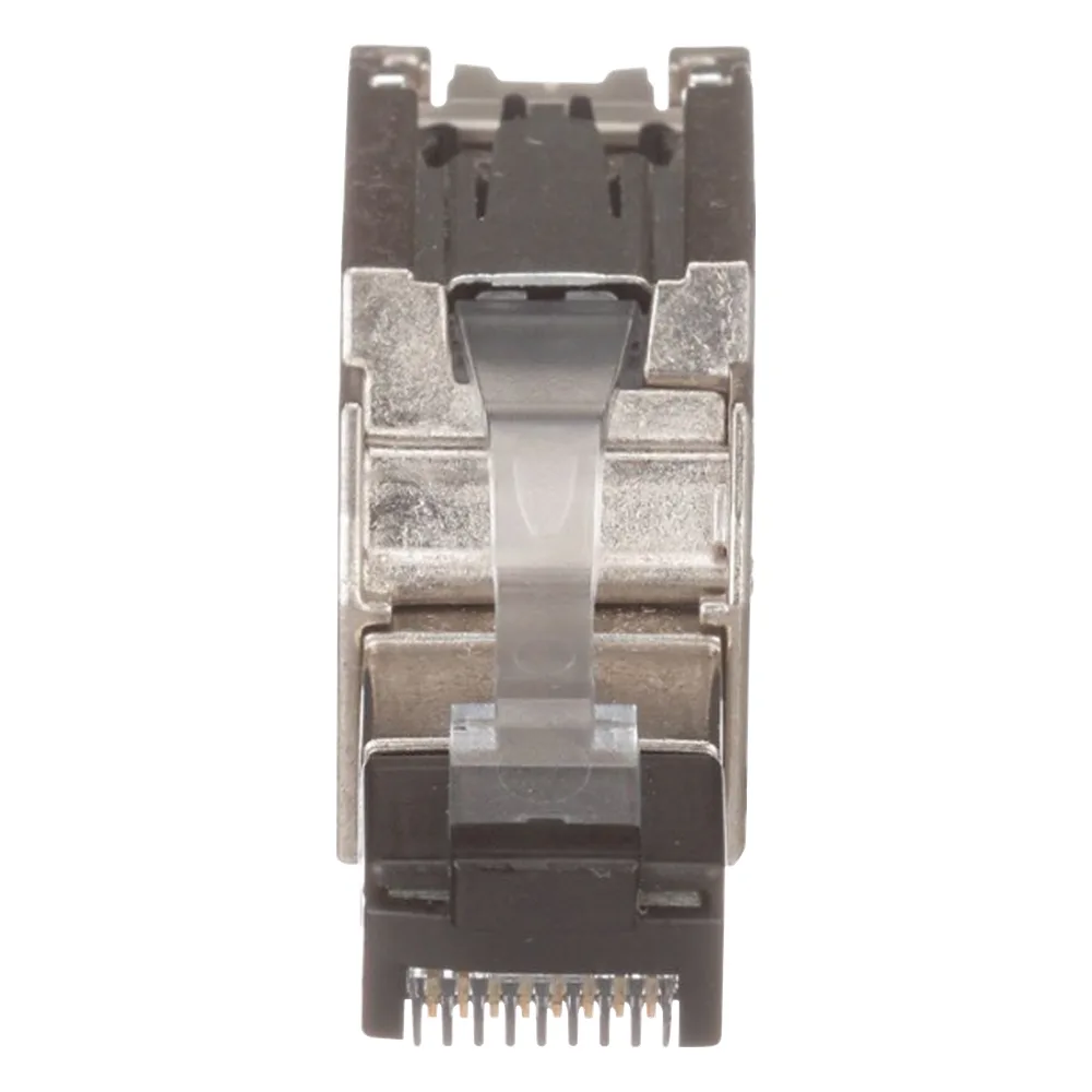 Plug RJ45 Blindado, Instalación Recta, Terminación en Campo Certificable, Compatible con Cat5e, Cat6 y Cat6A, Color Plata – vista 3