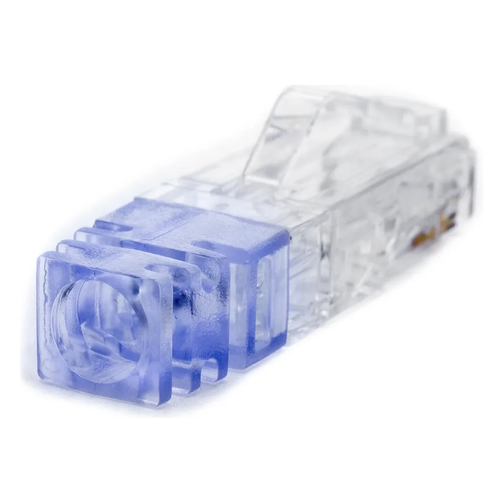 Plug RJ45 Cat6 de 5 Piezas, Para Cable UTP de Calibre 23-24 AWG, Chapado en Oro de 50 Micras, Paquete de 100 Piezas – vista 6