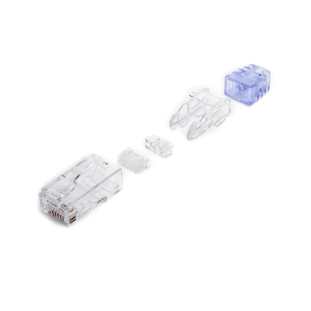Plug RJ45 Cat6 de 5 Piezas, Para Cable UTP de Calibre 23-24 AWG, Chapado en Oro de 50 Micras, Paquete de 100 Piezas – vista 7