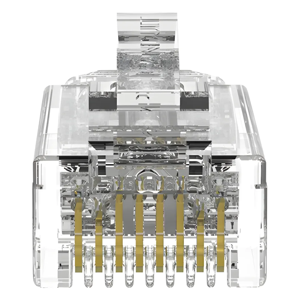 Plug RJ45 Cat6/6A, Para Cable UTP de Calibre 28 AWG (Diámetro Reducido), Chapado en Oro de 50 Micras, Paquete de 100 Piezas – vista 2