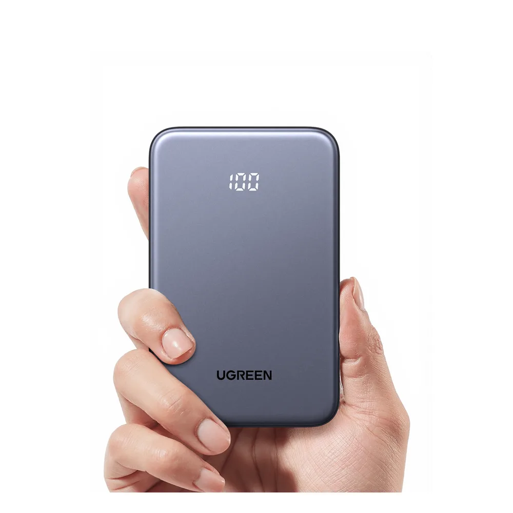 Power bank Ultradelgado  10000mAh / 20W Máximo / Puerto USB-C PD3.0 PPS / Puerto USB-A 22.5W / Batería Polímero de Litio / Pantalla Digital / Carga Rápida 3 Horas / Protocolos Múltiples / Protección
