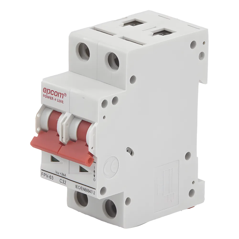 Protección Térmica/ Interruptor 2P, 32A,  Corriente Directa  800 Vcc para Aplicación Fotovoltaica Montaje Riel DIN – vista 4