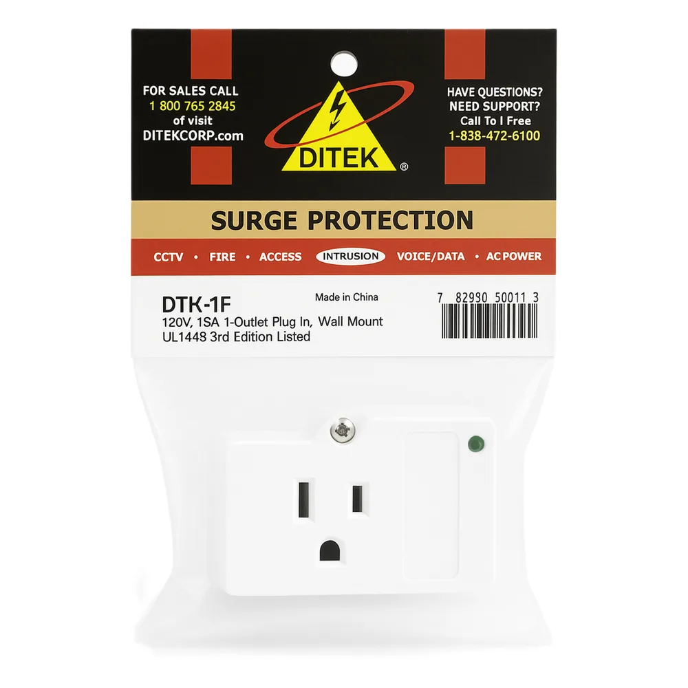 Protector Plug Pared / 120 VCA 15 A / 40,000 A / LED Diagnóstico / Transformadores de Alarma – vista 3