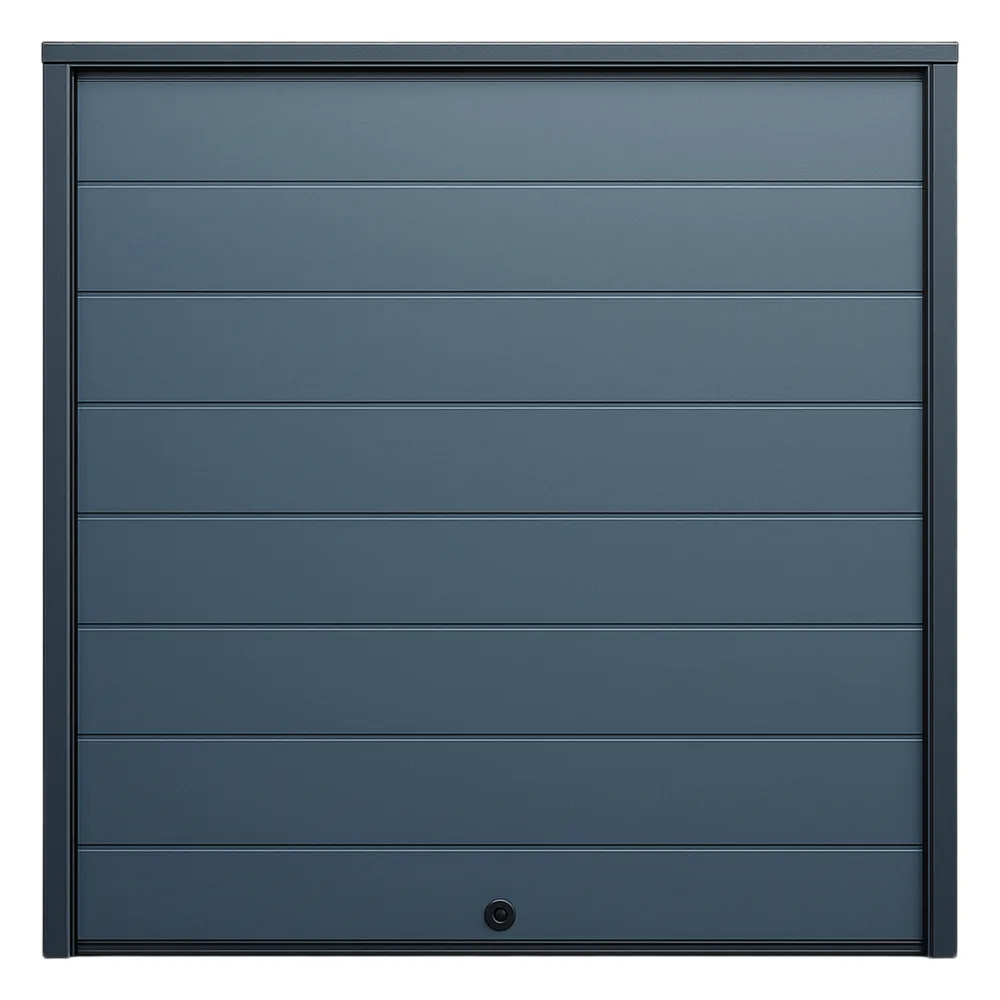 Puerta D / Garage D / Alta Calidad / Linea Central / Color GRIS / acabdo DELUXE / 16X8 pies / AISLADA / Estilo Americana.