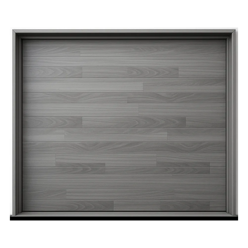 Puerta de Garage de Alta Calidad / Estilo Americano / Acabado Laminado PREMIUM / Color Gris / 14x8 Pies.