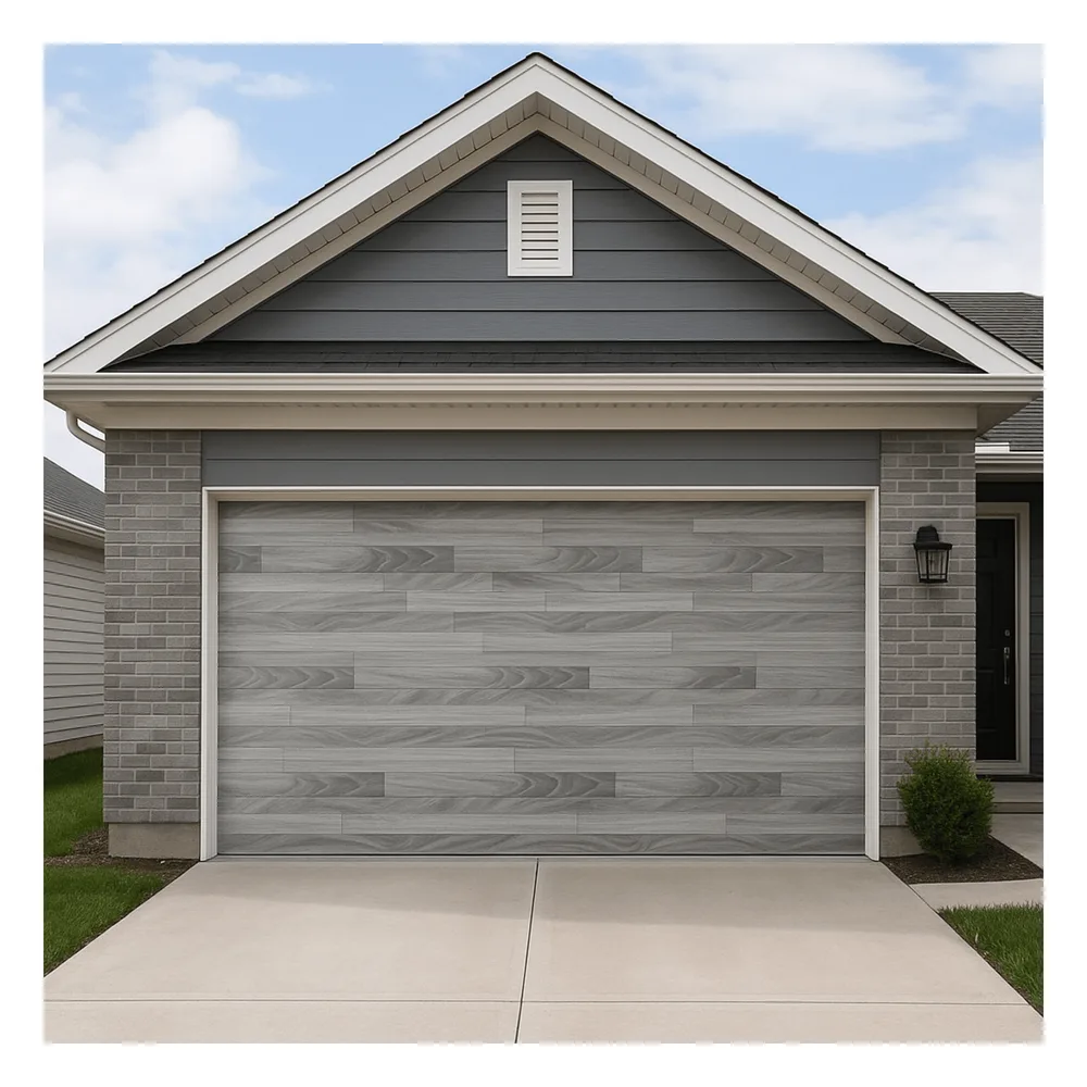 Puerta de Garage de Alta Calidad / Estilo Americano / Acabado Laminado PREMIUM / Color Gris / 20x9 Pies. – vista 2